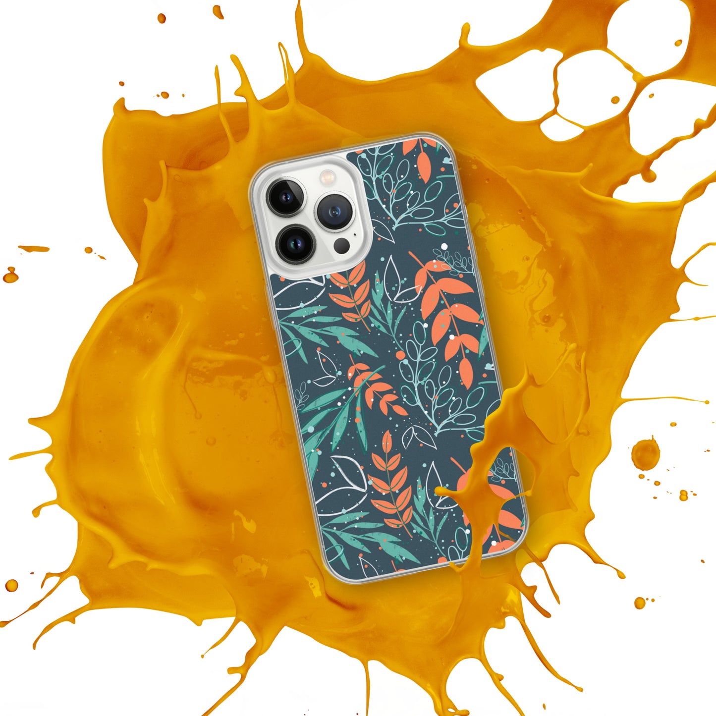 iPhone Case, Leaves blue