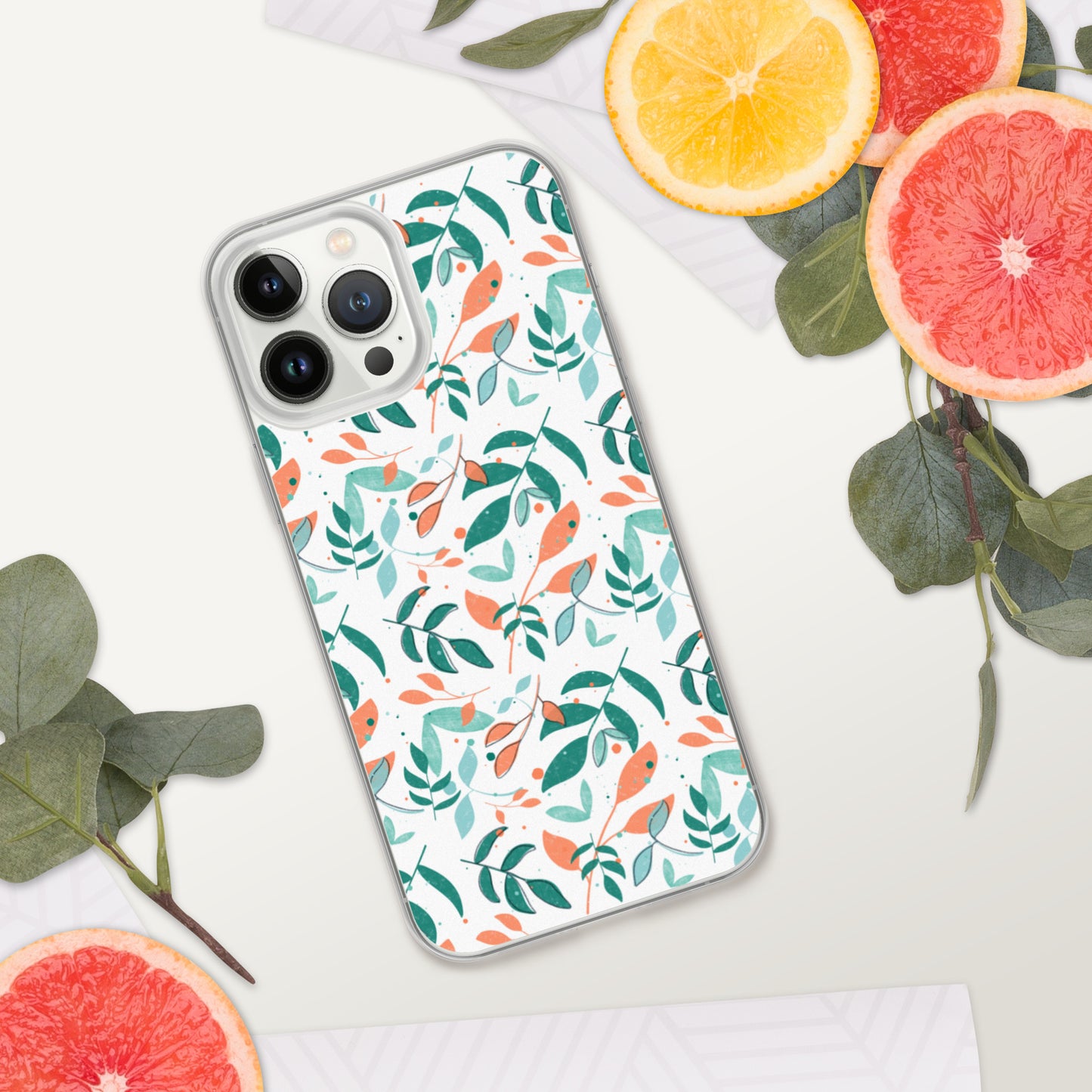iPhone Case, Leaves white