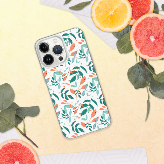 iPhone Case, Leaves white