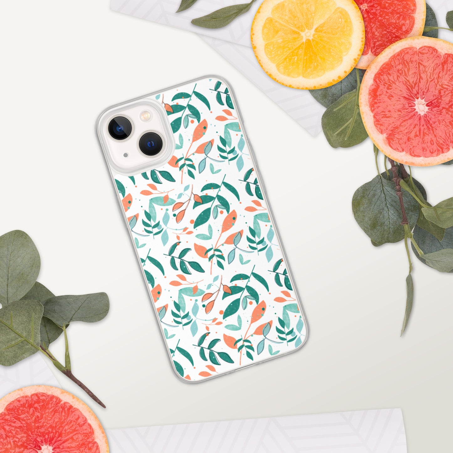 iPhone Case, Leaves white