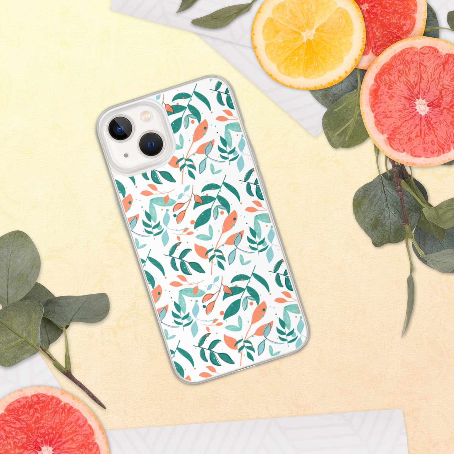 iPhone Case, Leaves white