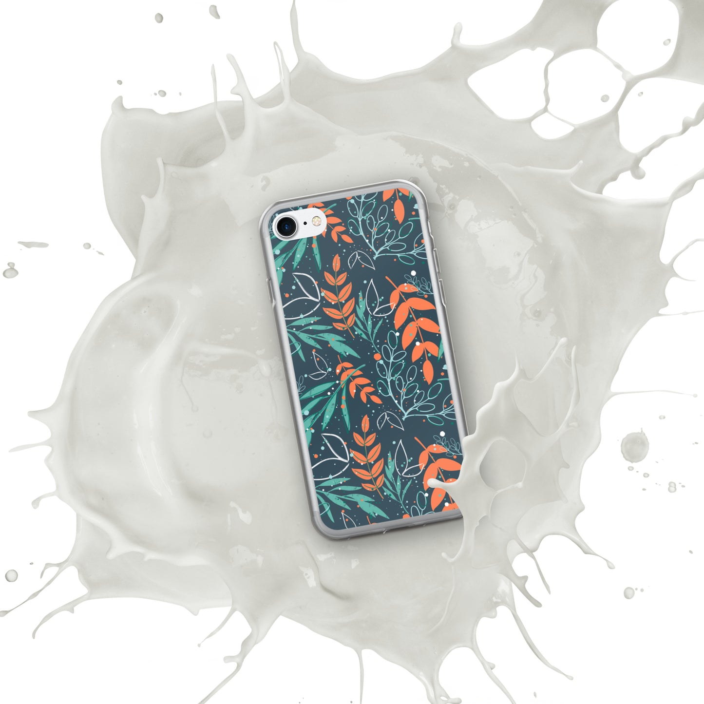 iPhone Case, Leaves blue