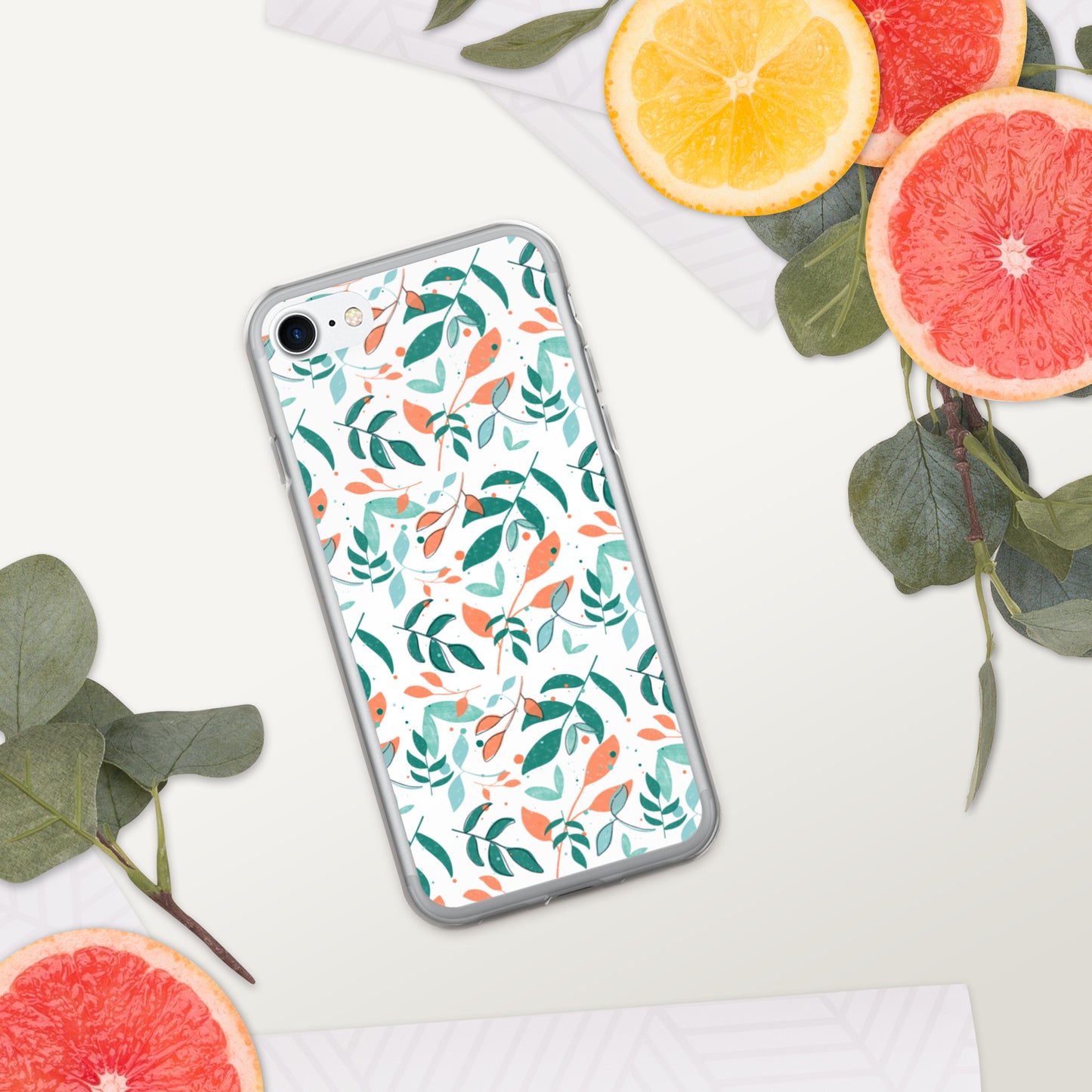 iPhone Case, Leaves white