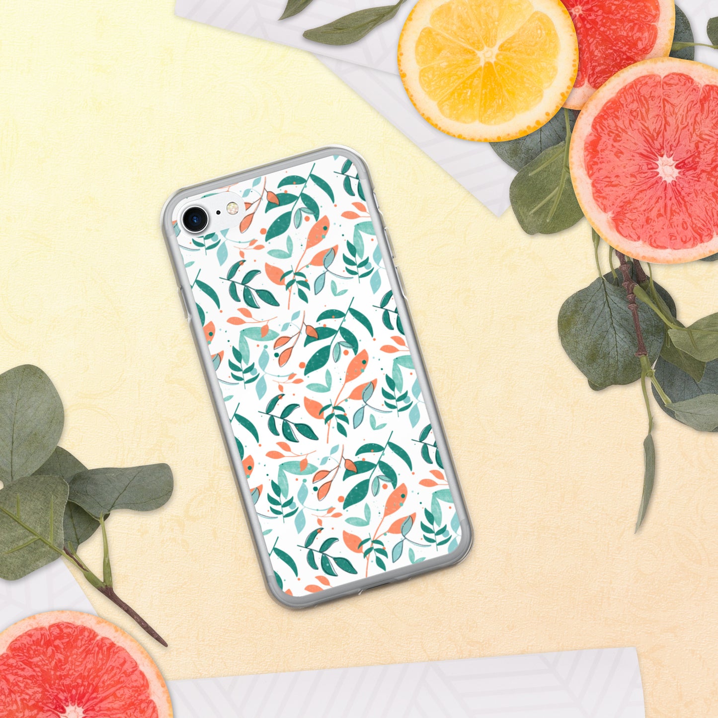 iPhone Case, Leaves white