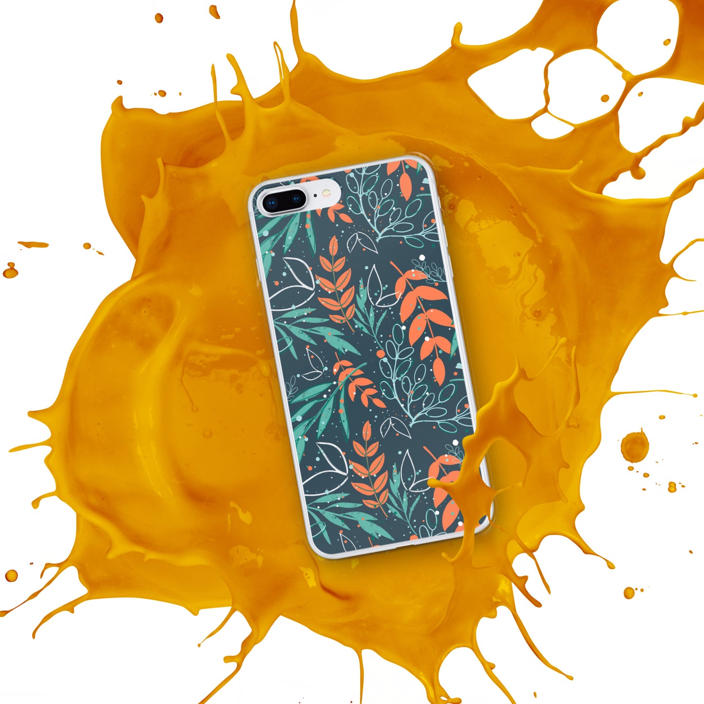 iPhone Case, Leaves blue