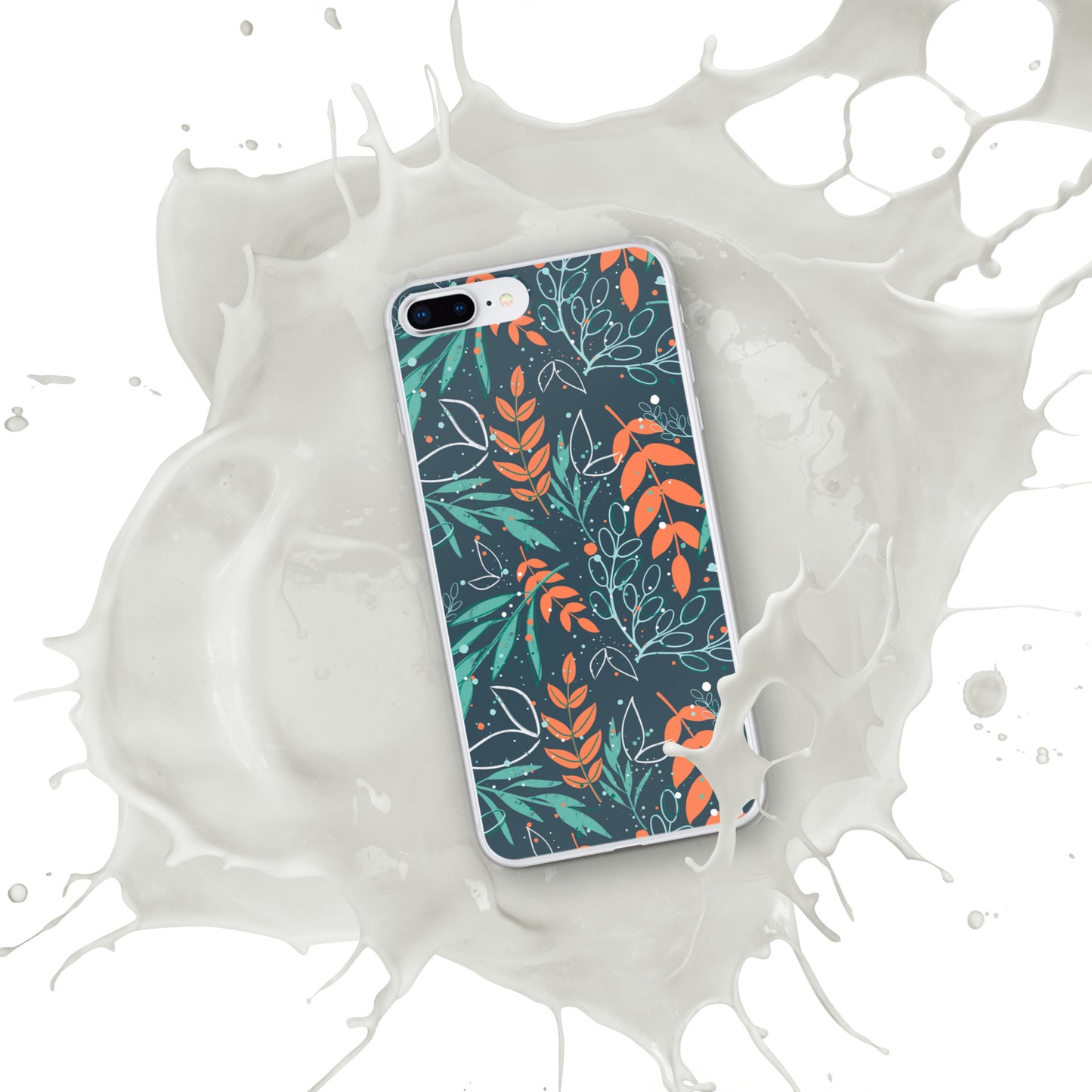 iPhone Case, Leaves blue