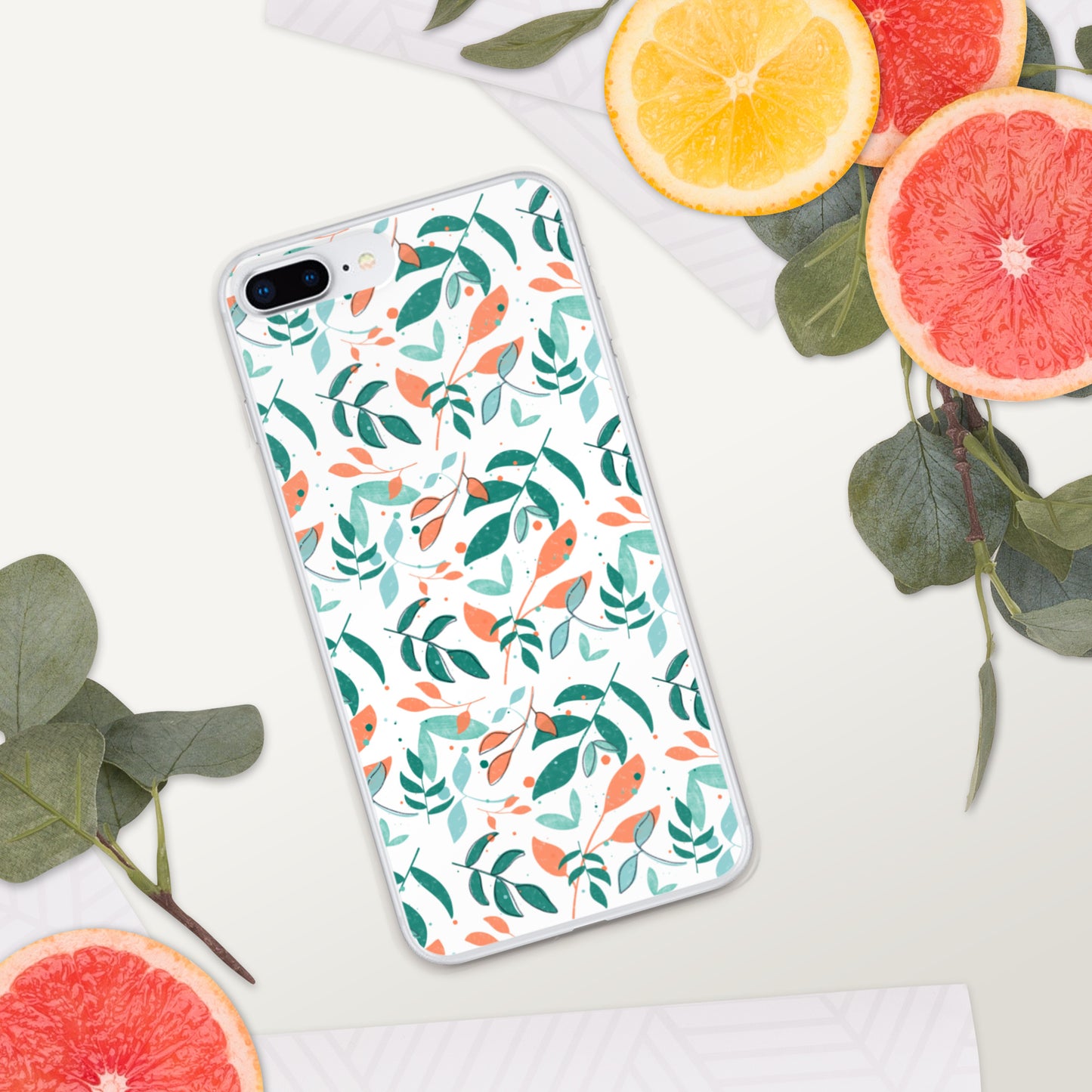 iPhone Case, Leaves white