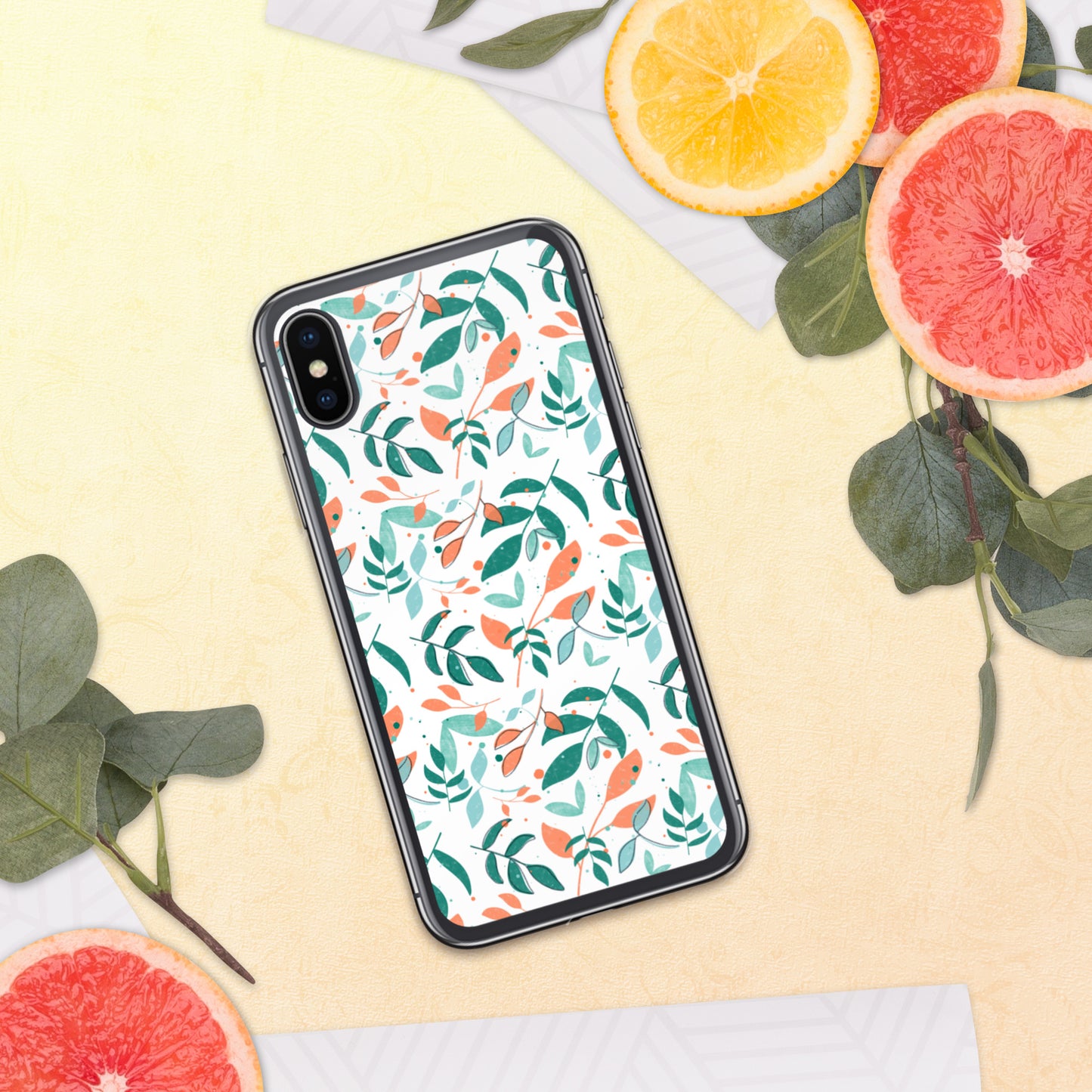 iPhone Case, Leaves white