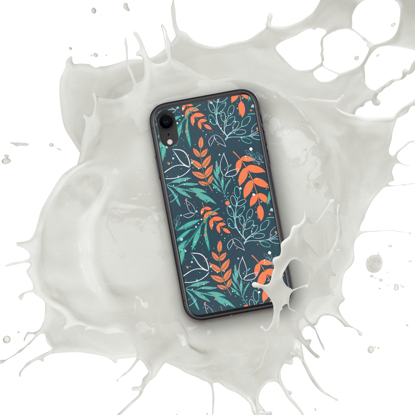 iPhone Case, Leaves blue