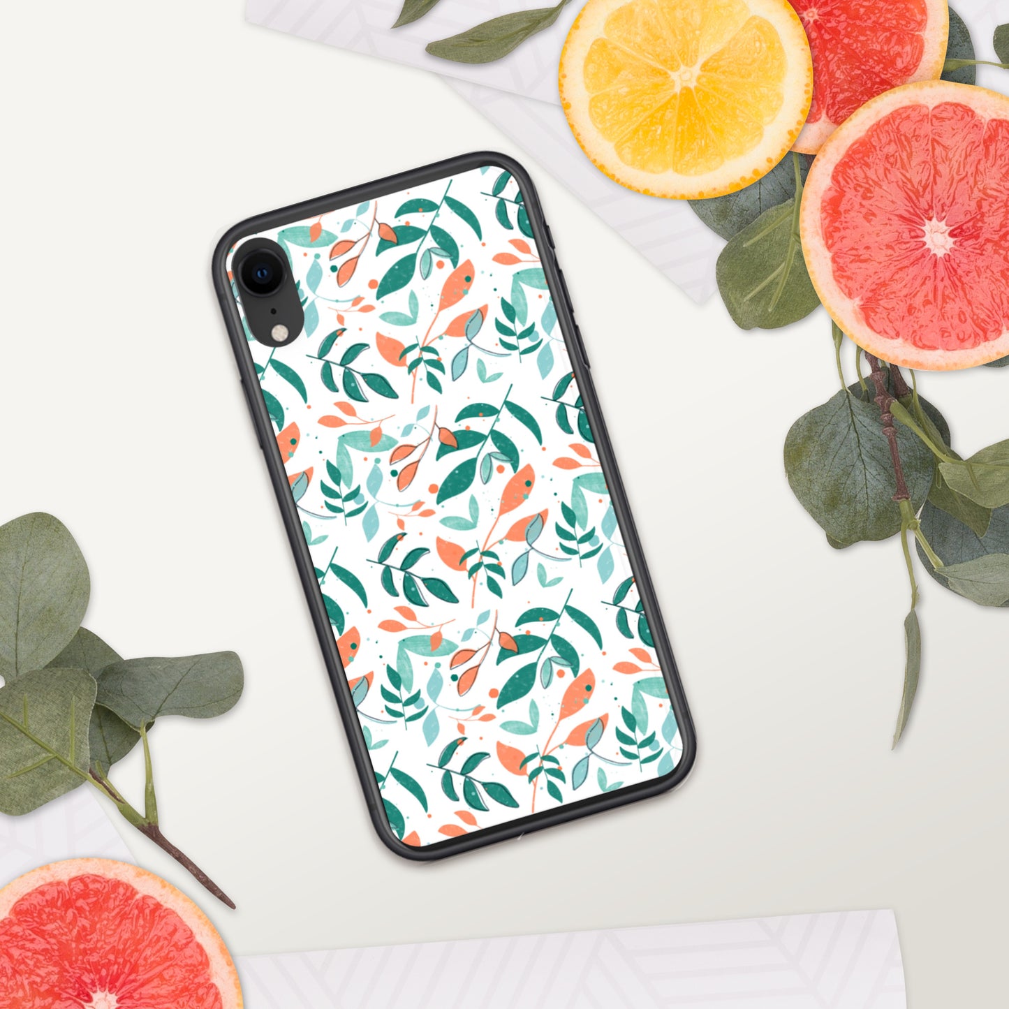 iPhone Case, Leaves white