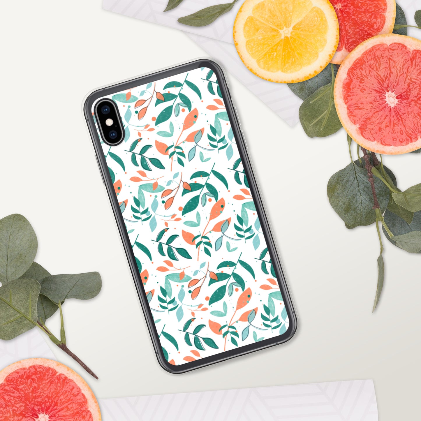 iPhone Case, Leaves white