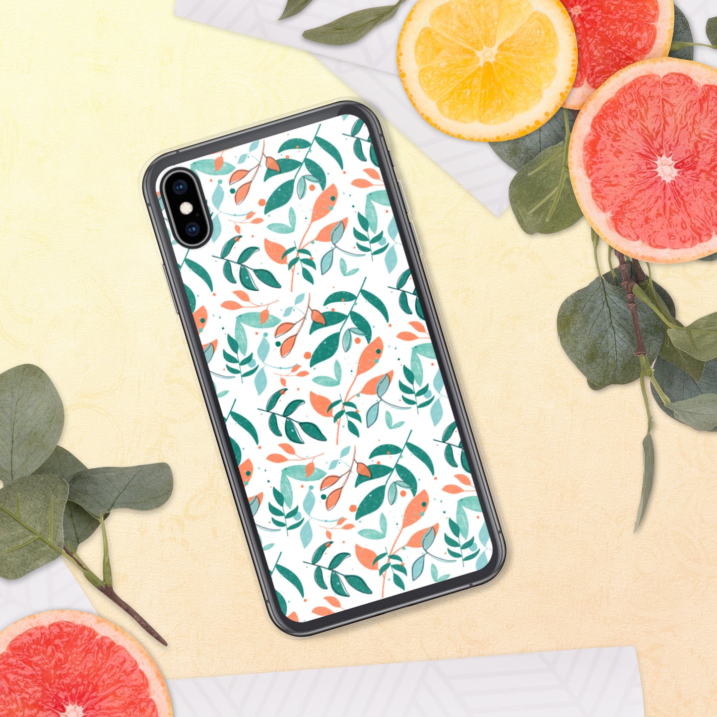 iPhone Case, Leaves white