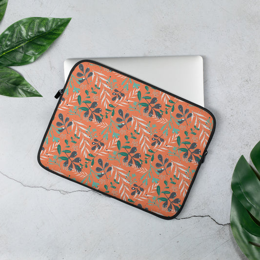 Laptop Sleeve, Leaves orange