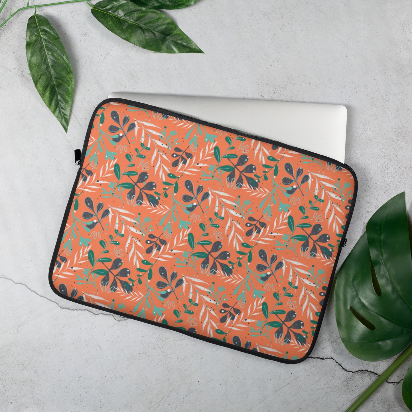 Laptop Sleeve, Leaves orange