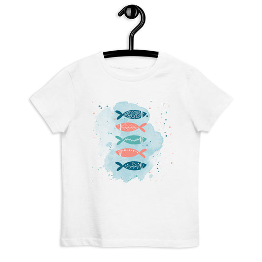 Organic cotton kids t-shirt, Colorful fish