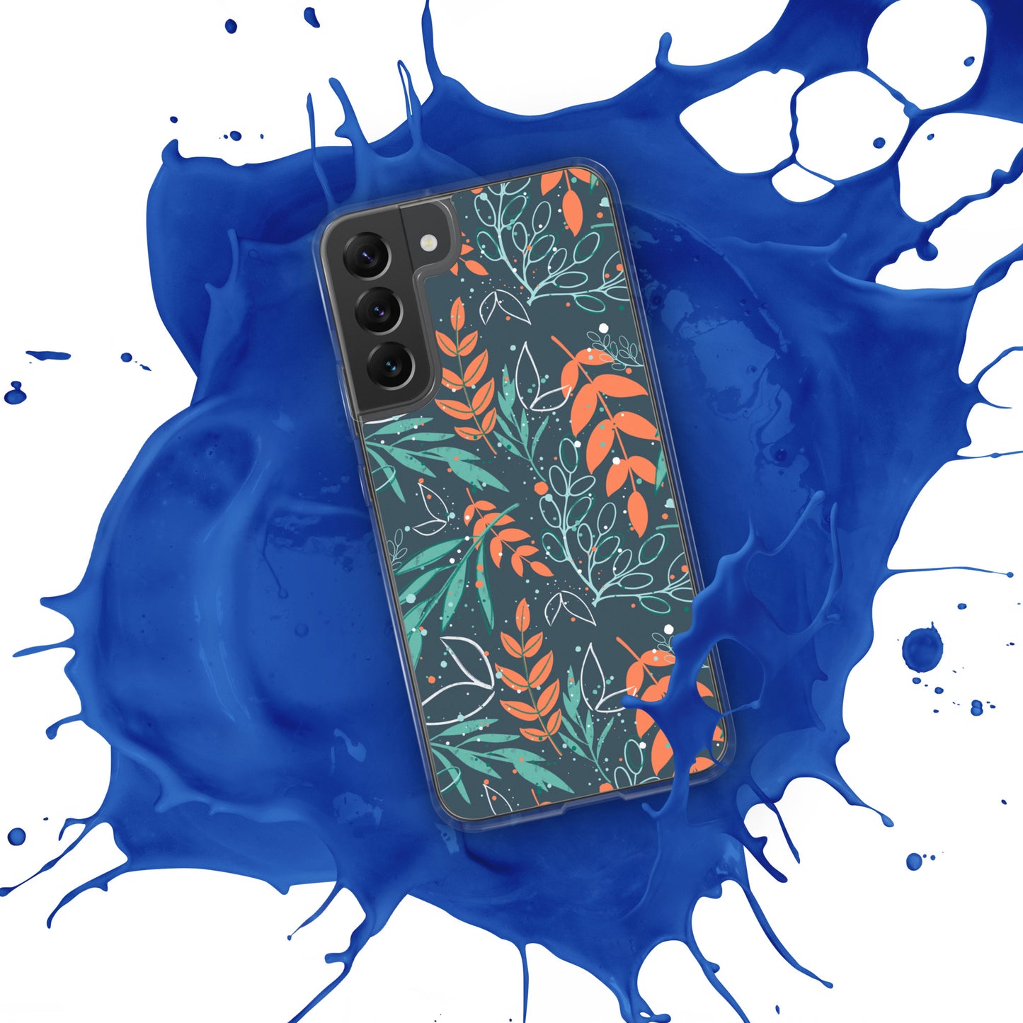 Samsung Case, Leaves blue