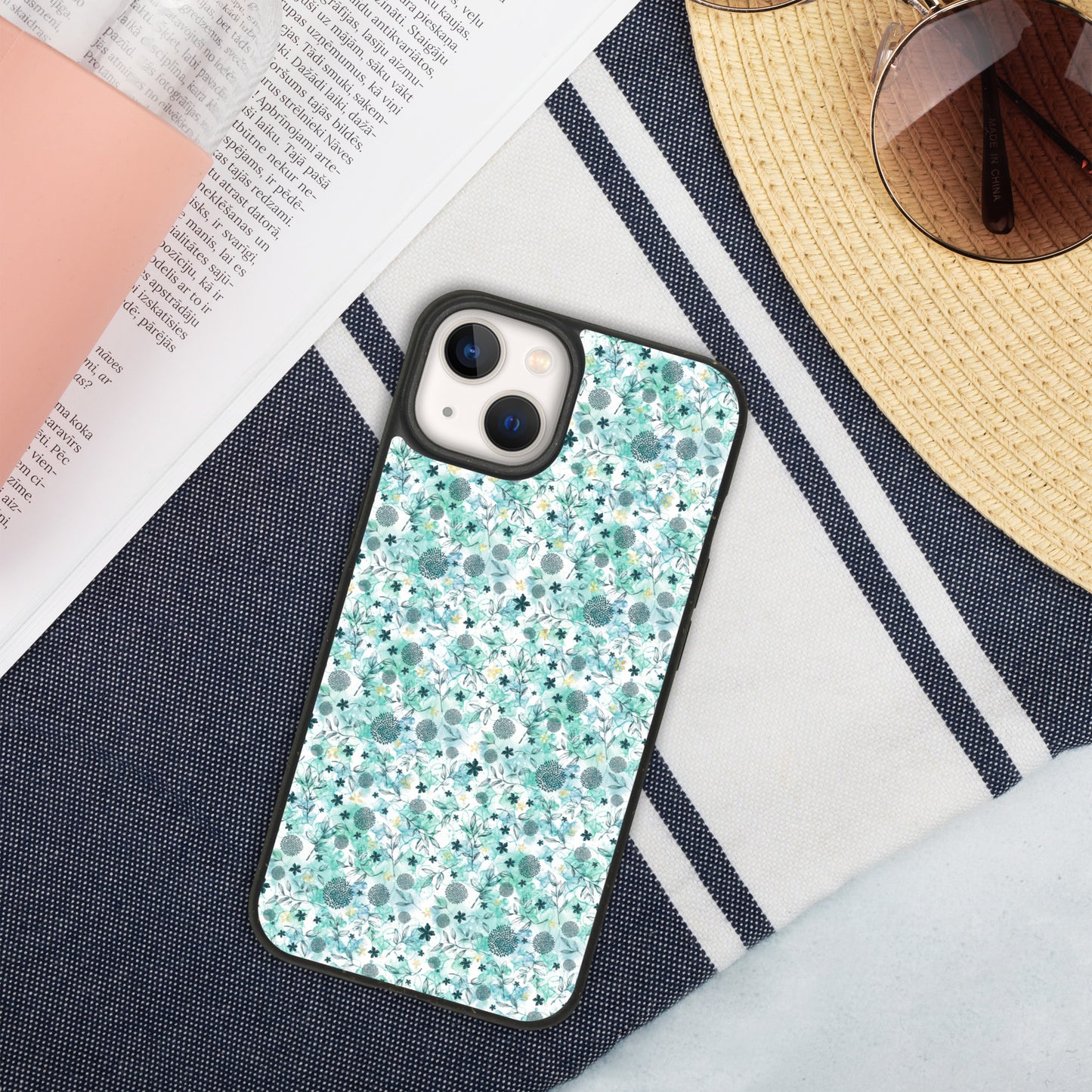 Speckled iPhone case, Little blue florals