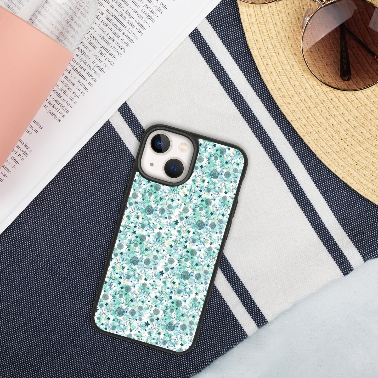 Speckled iPhone case, Little blue florals