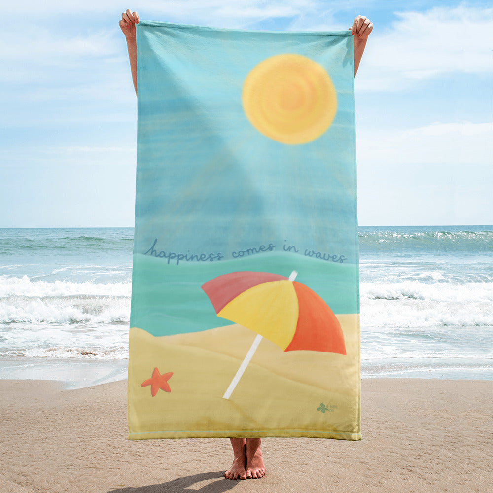 Towel, happiness comes in waves