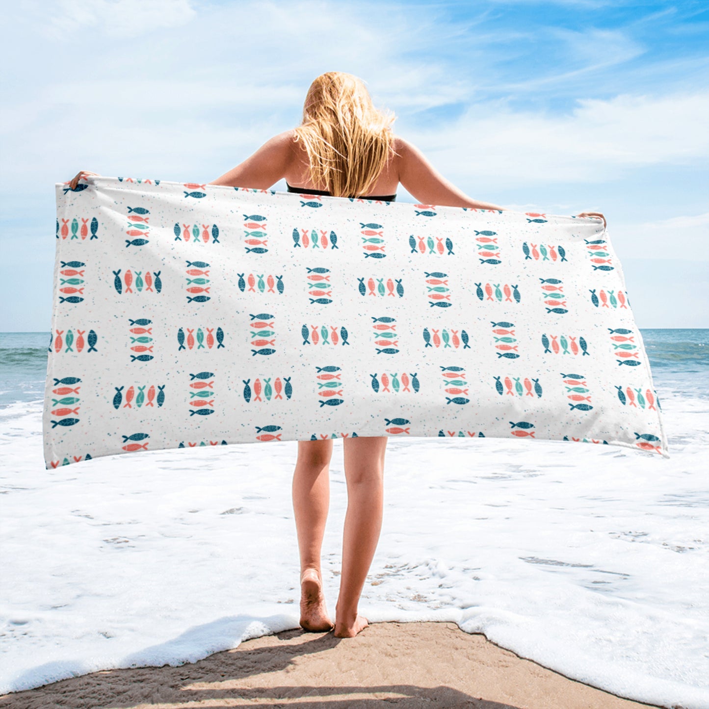 Beach towel, Colorful fish