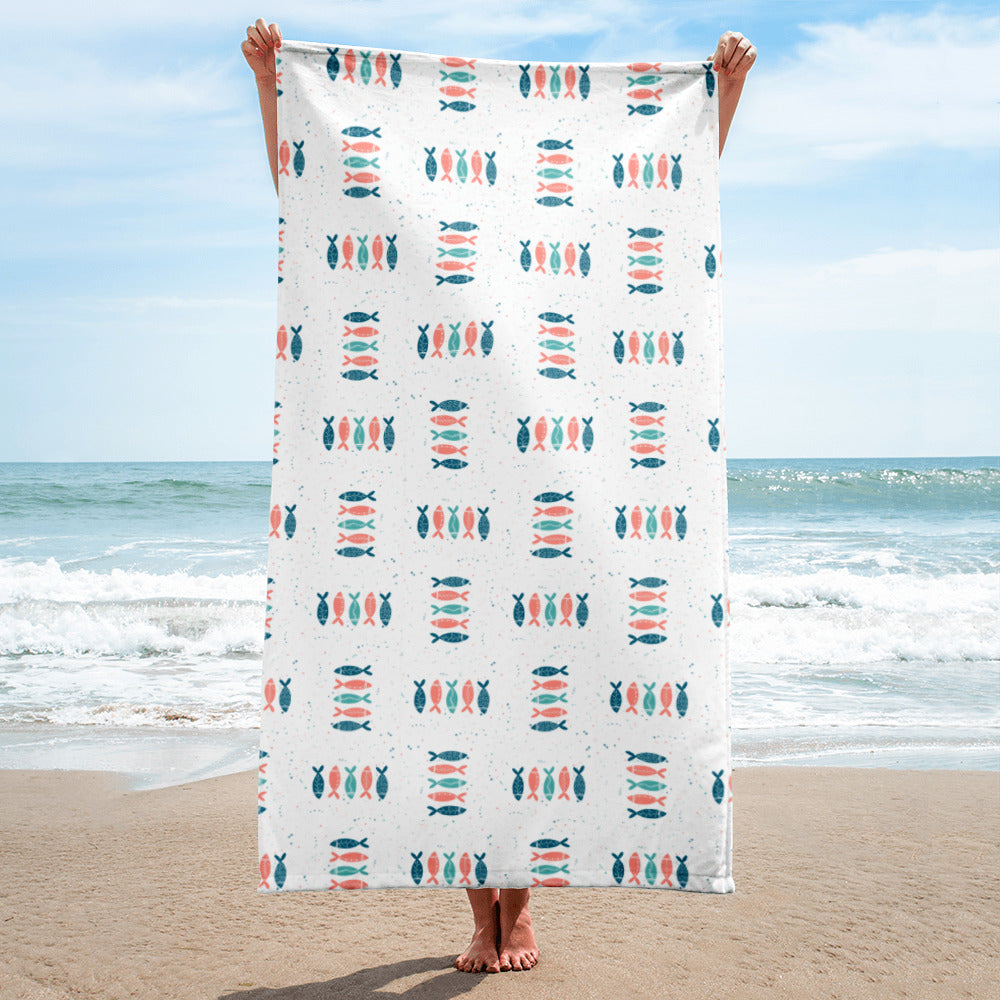 Beach towel, Colorful fish