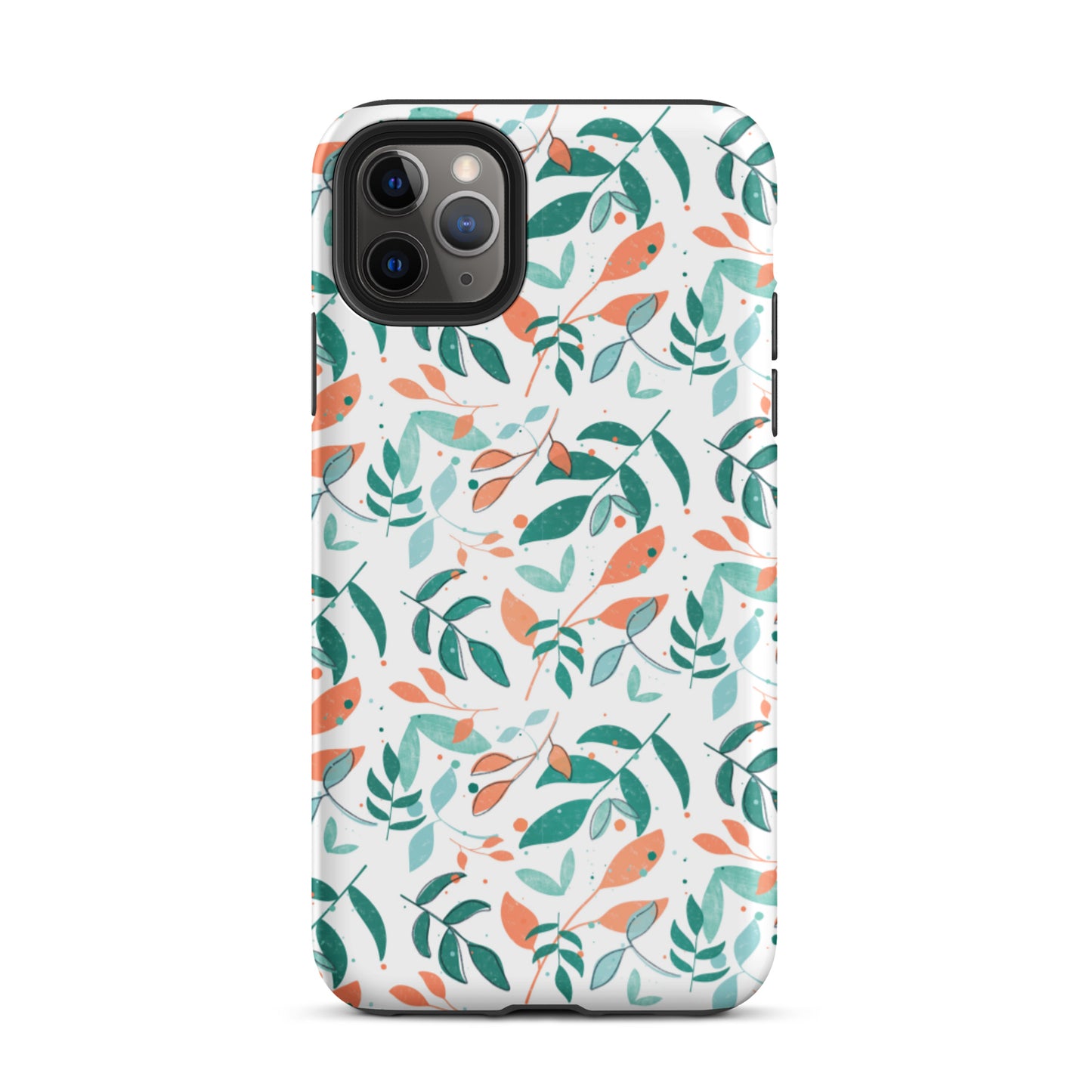 Tough iPhone case, Leaves white