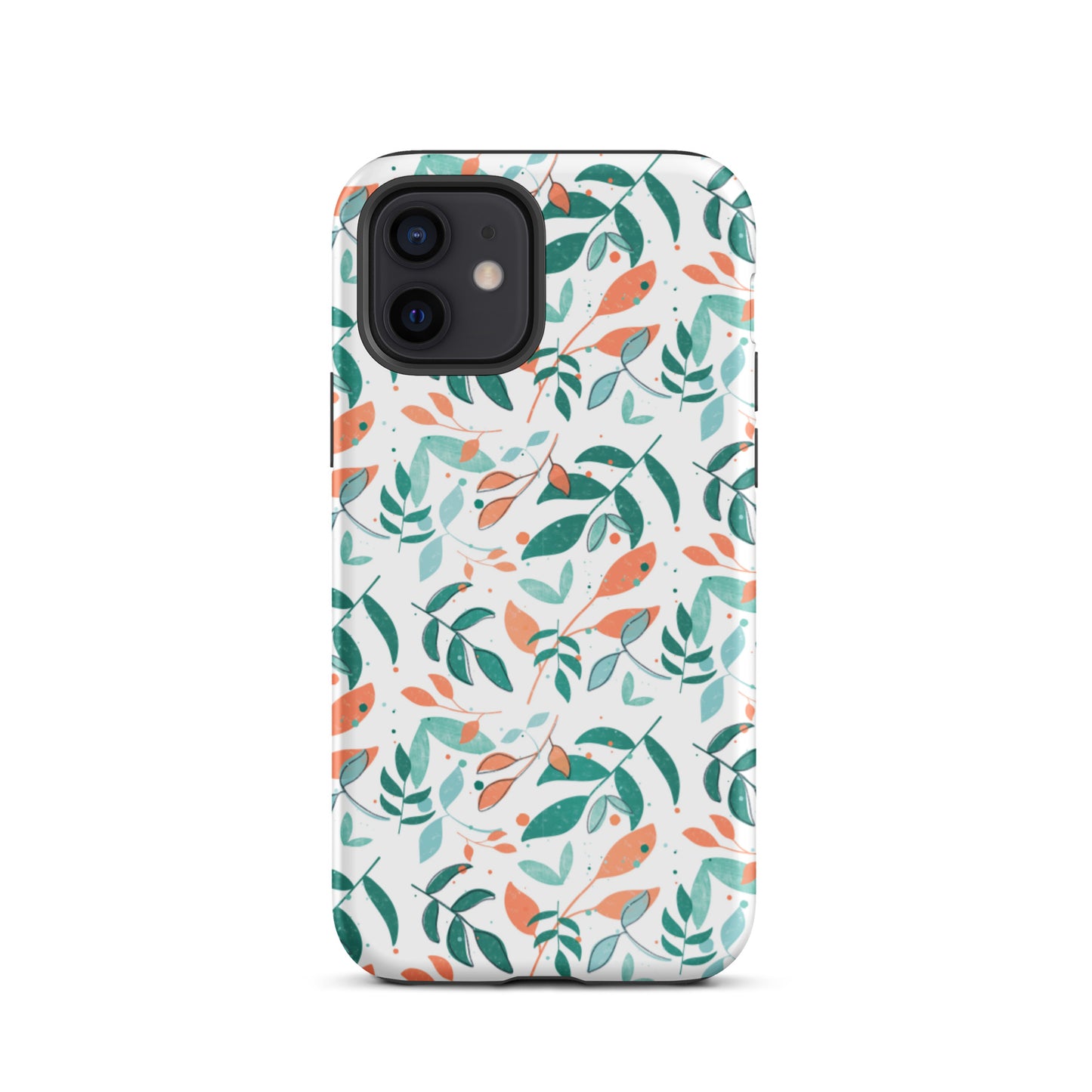 Tough iPhone case, Leaves white