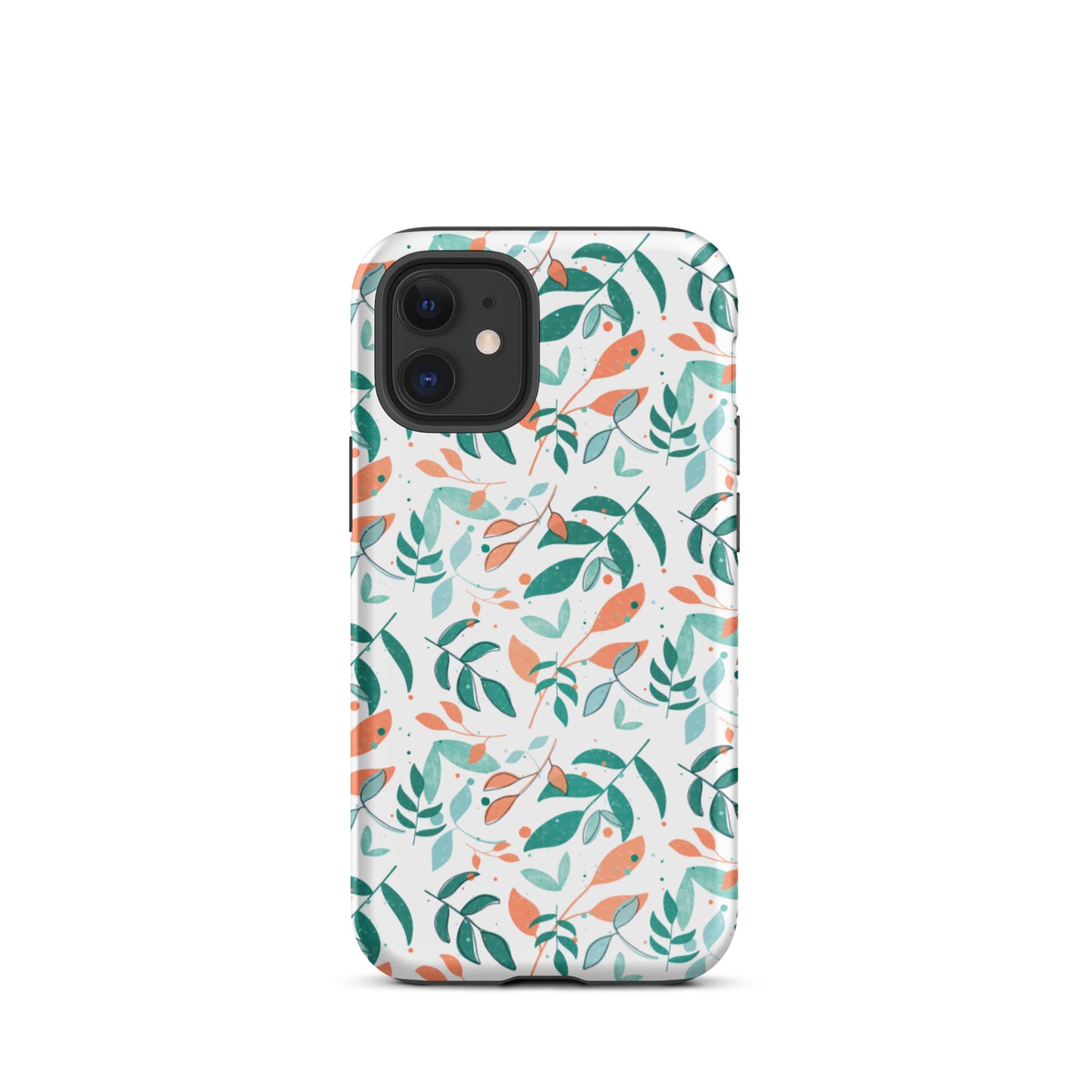 Tough iPhone case, Leaves white