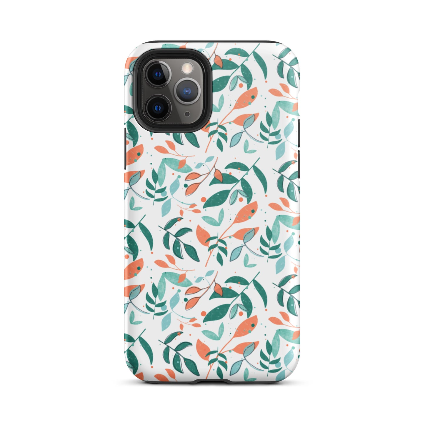 Tough iPhone case, Leaves white