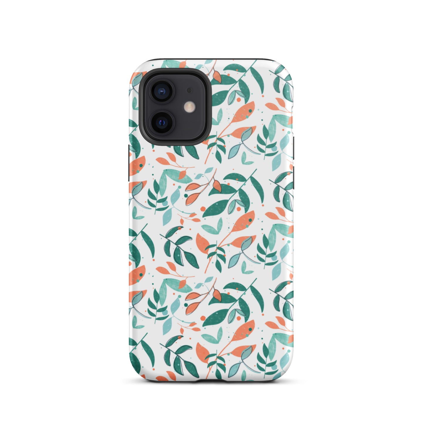 Tough iPhone case, Leaves white