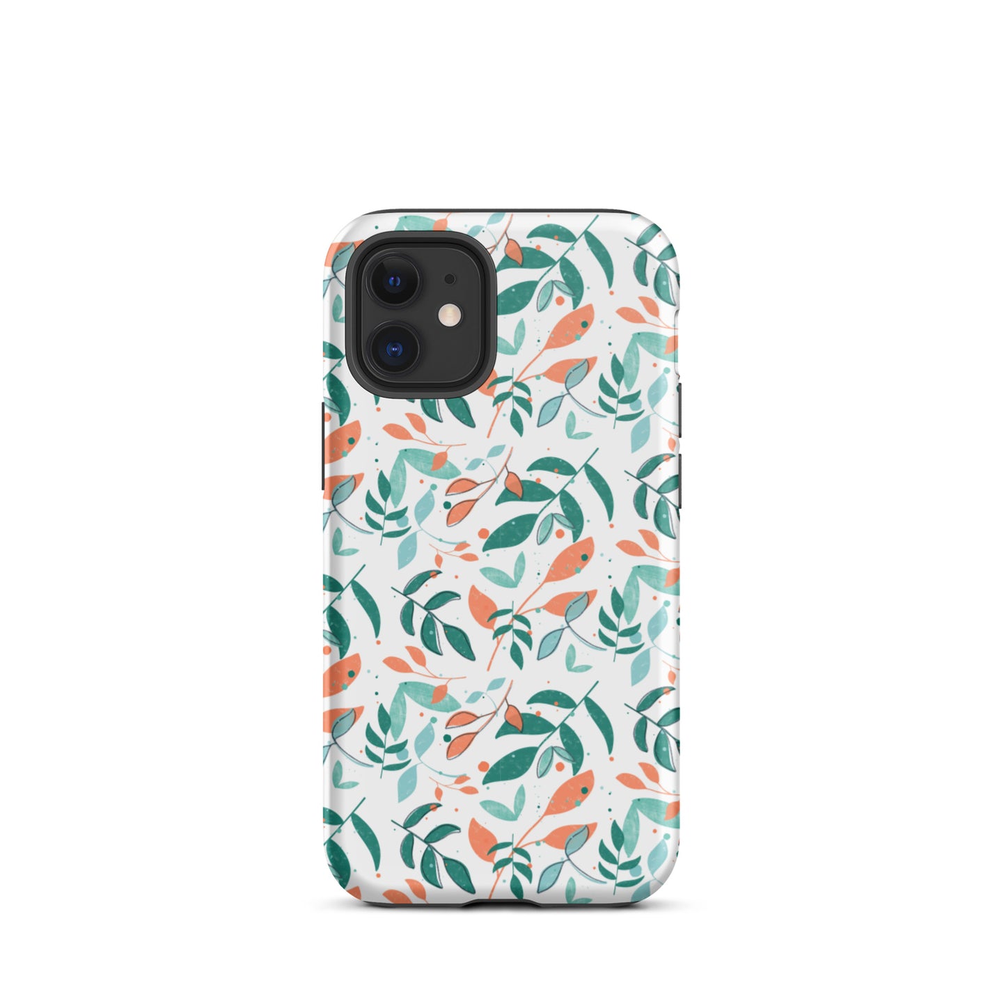 Tough iPhone case, Leaves white