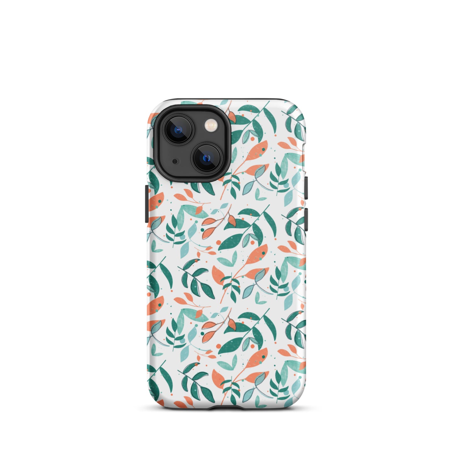 Tough iPhone case, Leaves white