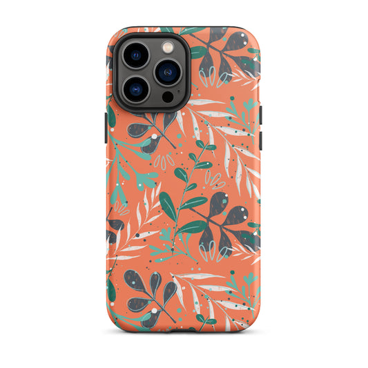 Tough iPhone case, Leaves orange