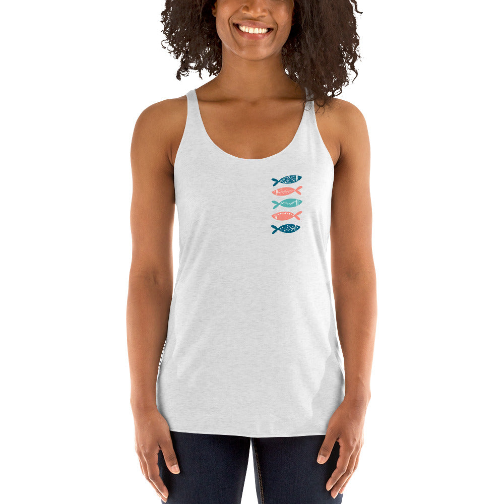 Women's Racerback Tank, Colorful fish