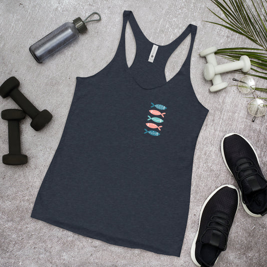 Women's Racerback Tank, Colorful fish