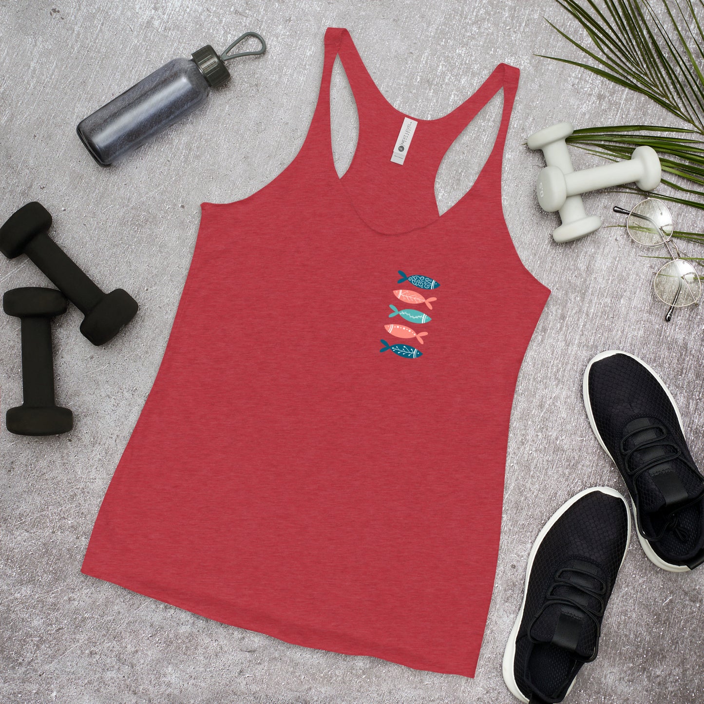 Women's Racerback Tank, Colorful fish